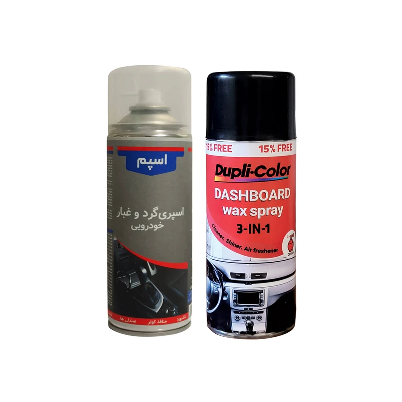 اسپری پاک کننده گردوغبار و پولیش و خوشبوکننده داشبورد دوپلی کالر مدل رایحه عطر CRUSH حجم 400 میلی لیتر مجموعه 2 عددی
