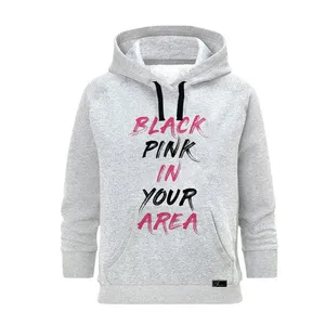 هودی زنانه مدل بلک پینک کد J144 رنگ طوسی