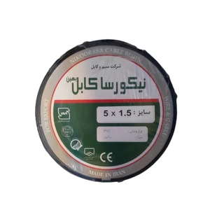 سیم برق افشان 5 در 1.5 نیکو رسا کابل بهین مدل فول مس