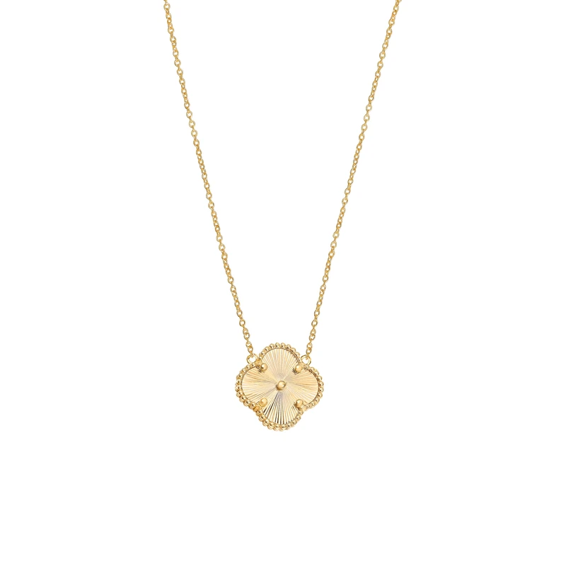 گردنبند طلا 18 عیار زنانه با زنجیر طرح ونکلیف ماوی گالری مدل تک ونکلیف الحمبرا همتا