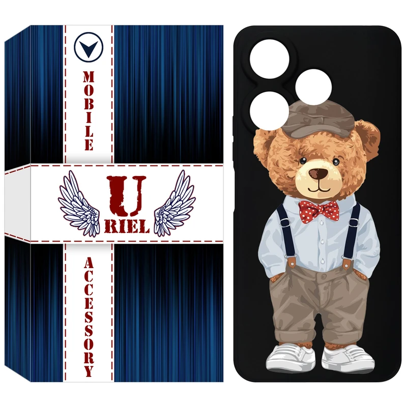 کاور یوریل قاب مدل KSH کد 41 طرح تدی مناسب برای گوشی موبایل شیائومی Redmi 13 4G / Redmi 13 5G / Poco M6 4G