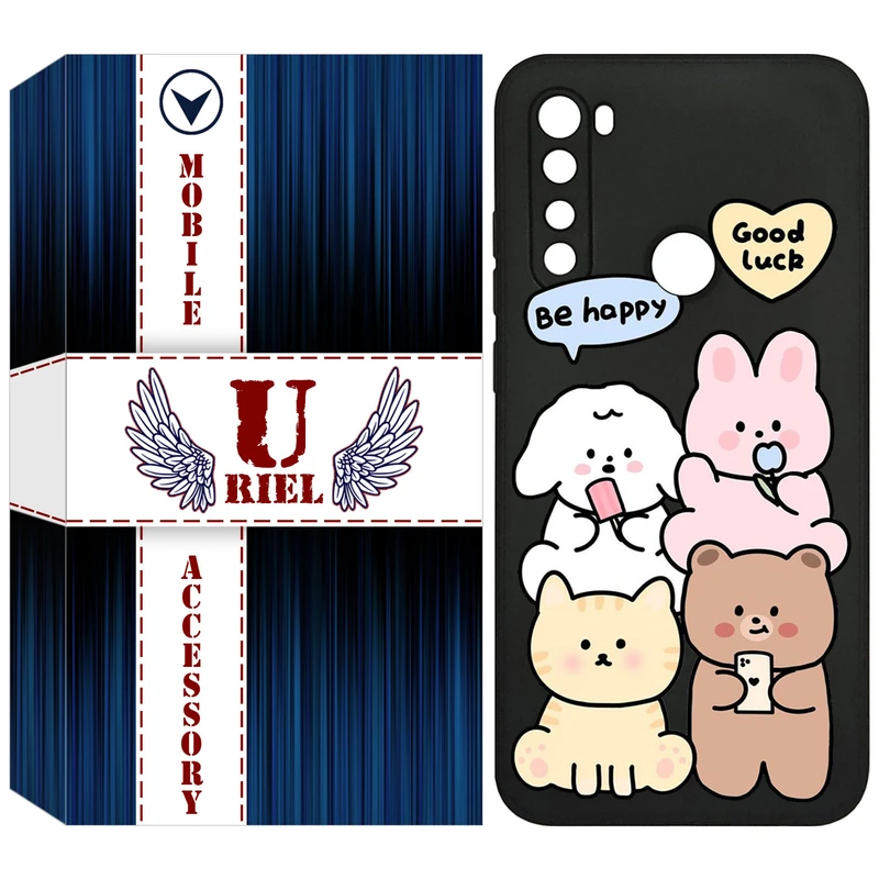 کاور یوریل مدل KSH کد 14 طرح هپی مناسب برای گوشی موبایل شیائومی Redmi Note 8