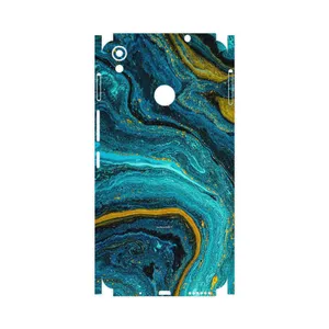 MAHOOT Turquoise marblewith golden streaks-FullSkin Cover Sticker for Tecno Camon CX Air