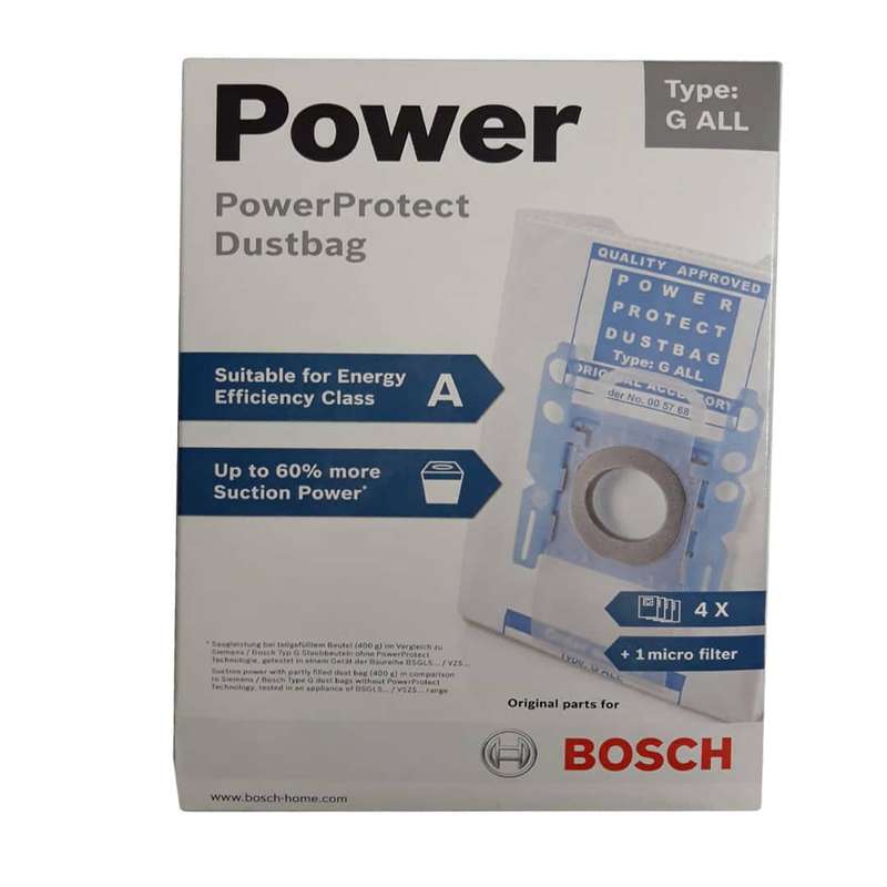 پاکت جاروبرقی بوش مدل p123 مناسب برای جاروبرقی بوش و زیمنس تایپ G بسته 4 عددی