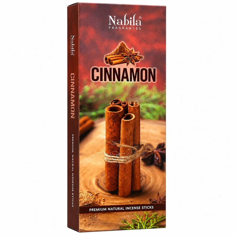 عود دستساز نابیلا مدل cinnamon رایحه دارچین بسته 30 عددی