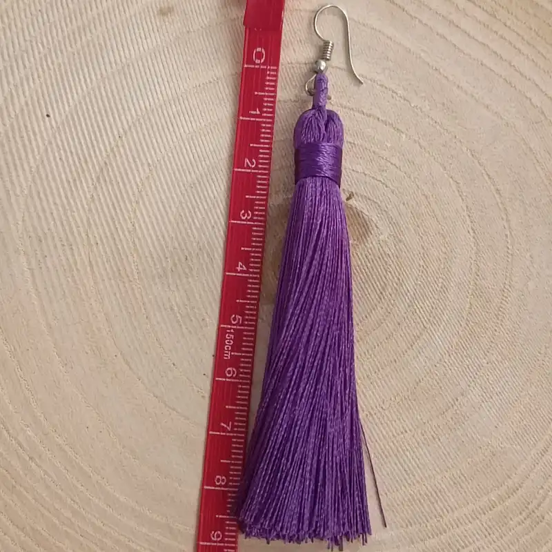 گوشواره زنانه مدل سنتی ابریشمی