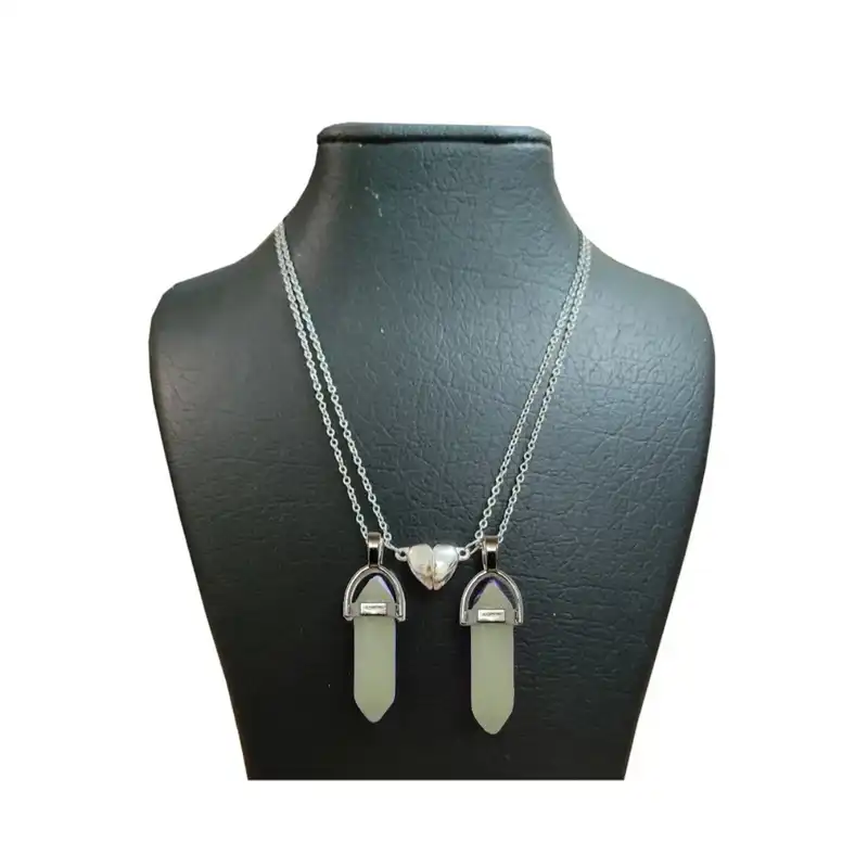 گردنبند مدل قلب مگنتی بسته 2 عددی