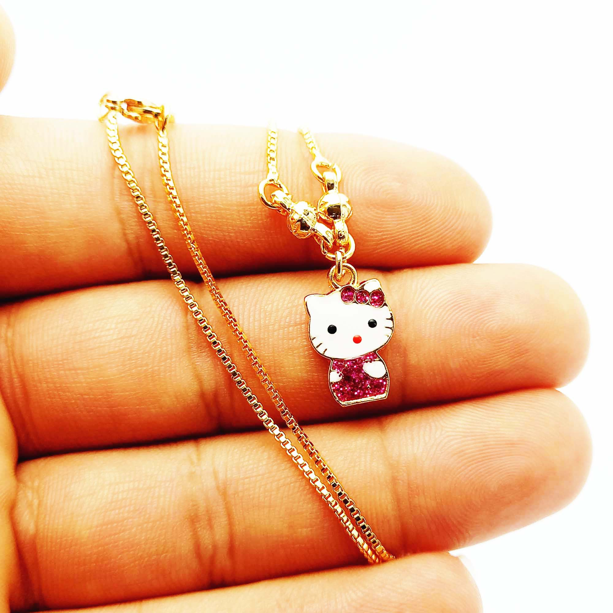 گردنبند دخترانه طرح گربه مدل 251GAD