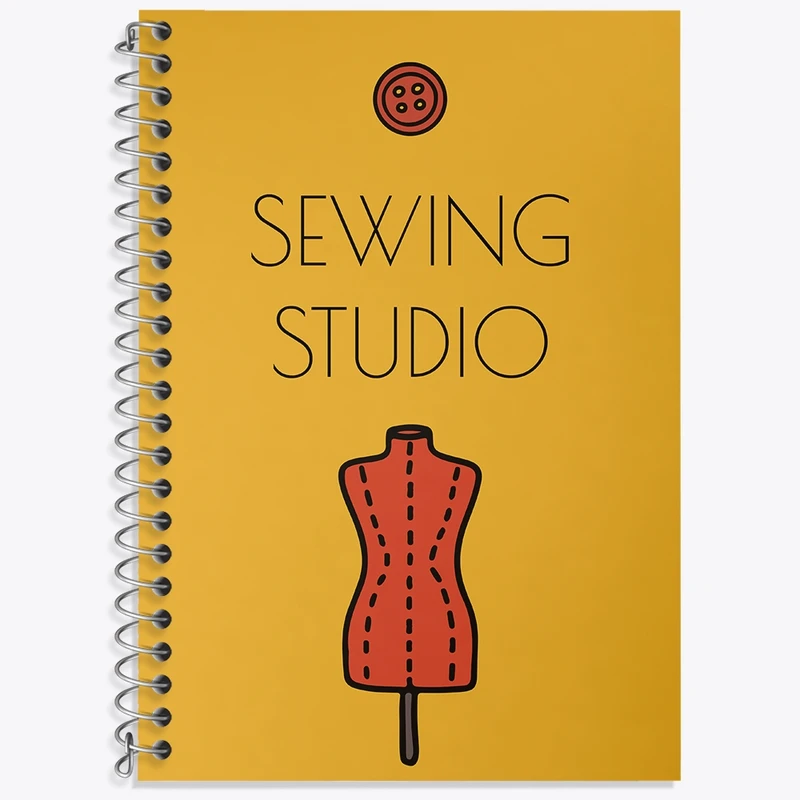 دفتر زبان 50 برگ خندالو مدل سه خط طرح خیاطی کد N377