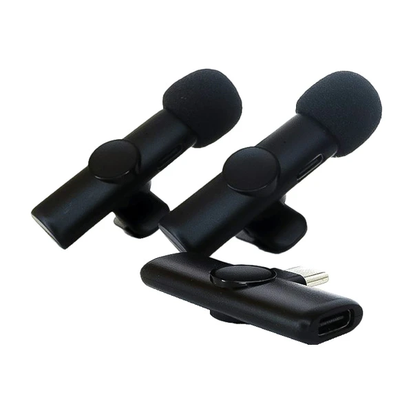 میکروفون یقه‌ای بی‌سیم مدل K11 Dual با درگاه USB Type C