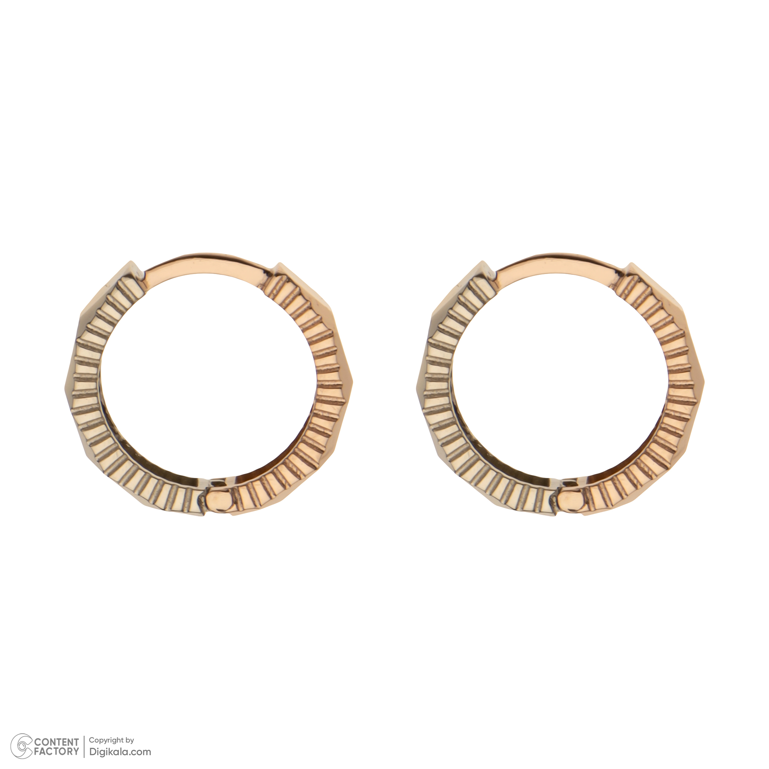 گوشواره حلقه‌ای طلا 18 عیار زنانه گلدم مدل E-3070073