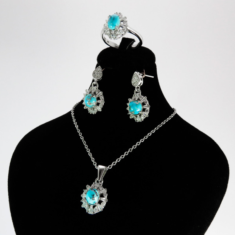 نیم ست نقره زنانه کد AV019-2