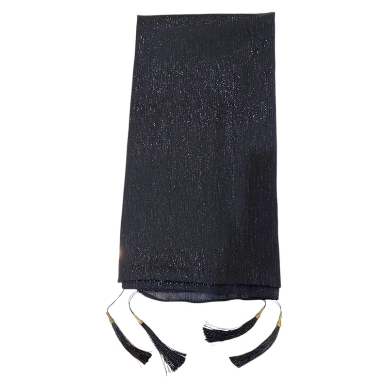 شال زنانه مدل حریر تمام لمه منگوله‌دار