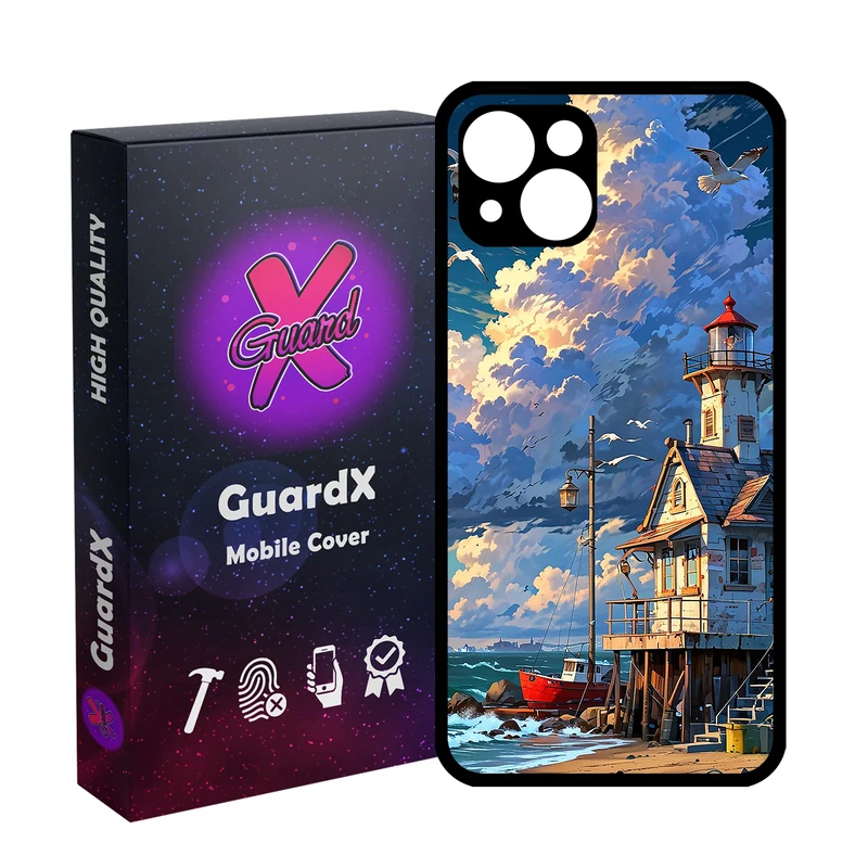 کاور گارد ایکس طرح ساحل دریا مدل Glass10773 مناسب برای گوشی موبایل اپل iPhone 13