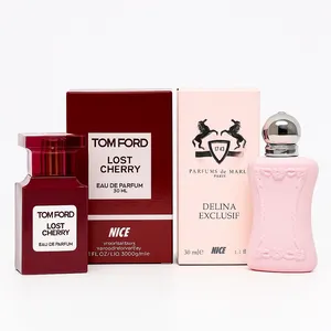 عطر جیبی زنانه نایس مدل مارلی دلینا و تام فورد لاست چری با رایحه گرم حجم 30 میلی‌لیتر  بسته دو عددی