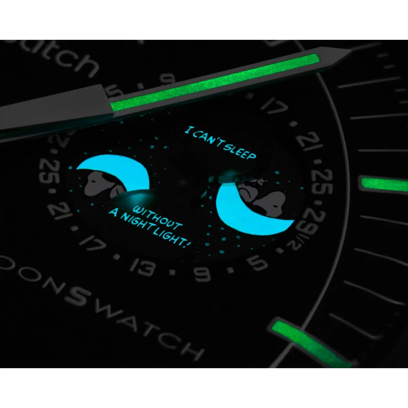 عکس شماره 5 : ساعت مچی عقربه-ای کوارتز امگا سواچ مدل mission to the moon phase new moon