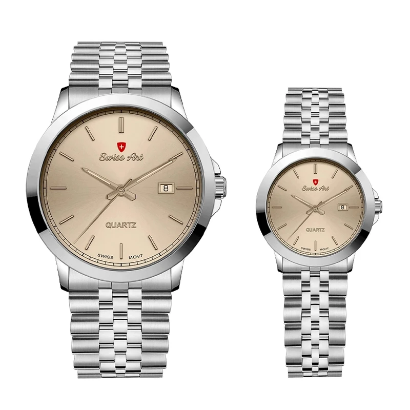 ست ساعت مچی عقربه‌ای کوارتز زنانه و مردانه سوئیس آرت مدل 920090-91ST0020