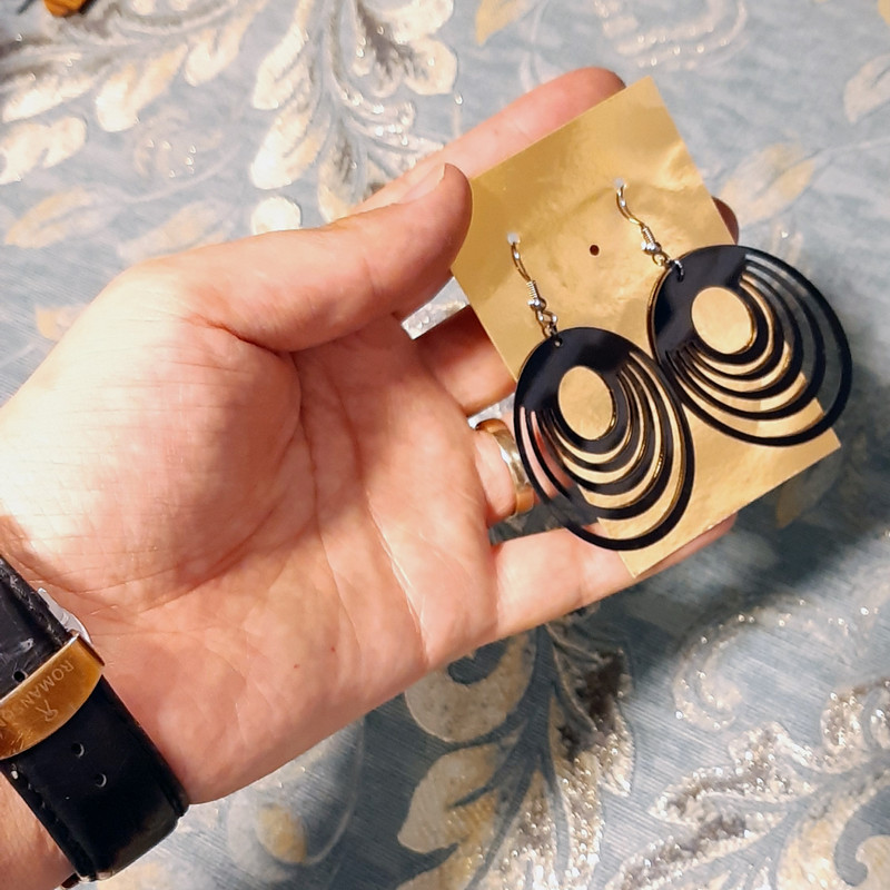 گوشواره دخترانه مدل آویز حلقه ای کد A20