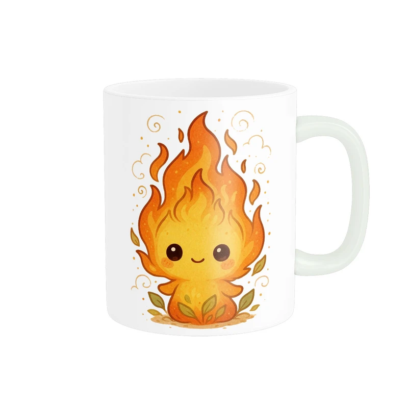 ماگ پاد آفرین مدل طرح آتش کیوت فانتزی پینترستی بامزه کد 640