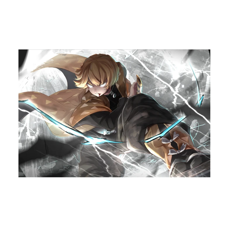 استیکر لپ تاپ و موبایل مدل انیمه طرح شیطان کش زنیتسو آگاتسوما demon slayer Zenitsu Agatsuma کد 779