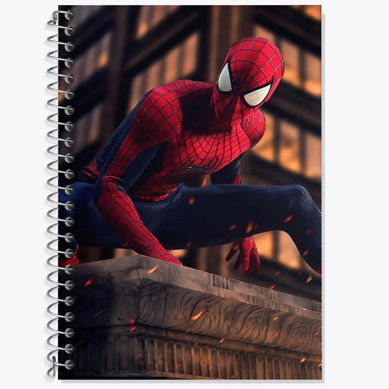 دفتر زبان 50 برگ خندالو مدل سه خط طرح مرد عنکبوتی Spider Man کد 13161
