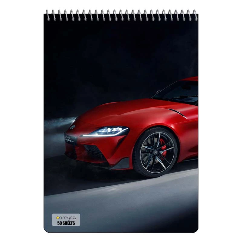 دفتر نقاشی 50 برگ سیمی کارنیکا طرح تویوتا سوپرا Toyota Supra کد 72888