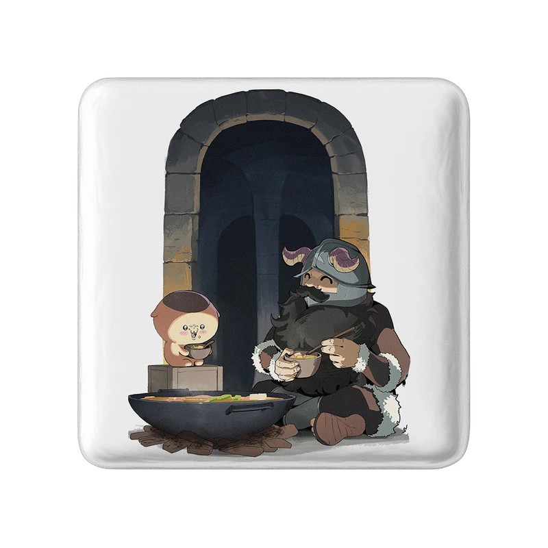 پیکسل خندالو طرح سنشی انیمه خوشمزه در سیاه چال مدل مربعی کد 35906