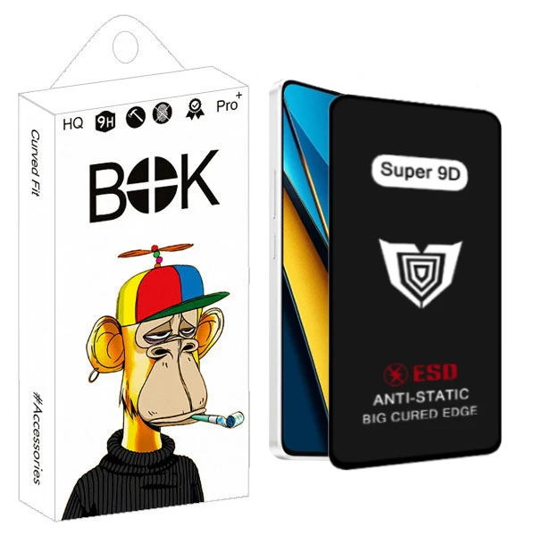 محافظ صفحه نمایش بوک مدل Super 9D Guard مناسب برای گوشی موبایل شیائومی Redmi note 13 pro 5G / Note 13 / K70