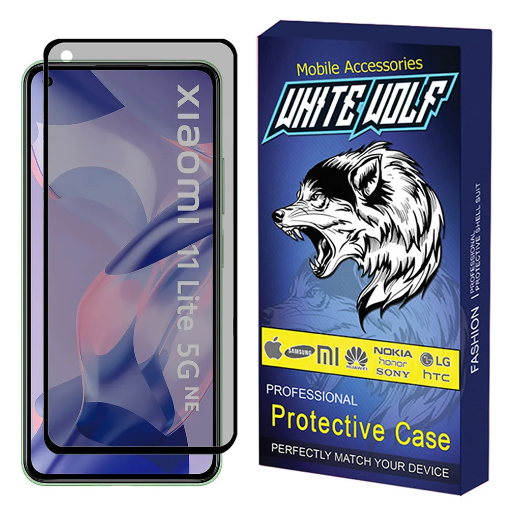 محافظ صفحه نمایش حریم شخصی وایت ولف مدل WGP3 مناسب برای گوشی موبایل شیائومی Mi 11 Lite 5G NE