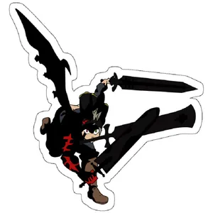 استیکر لپ تاپ مدل Black Clover Asta Three Sword Style Zoro Style
