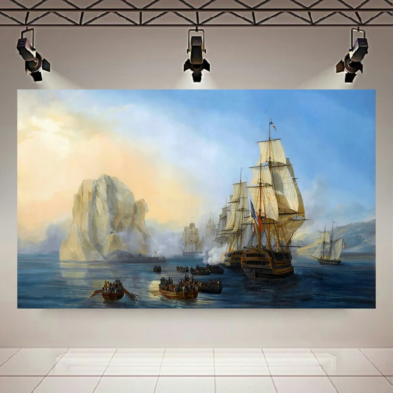  تابلو بوم طرح مخمل ناوگان دریایی مدل اکتشاف تاریخی کد PD130537