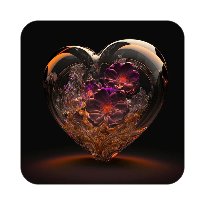 زیر لیوانی کاکتی مدل عاشقانه کد mp11264