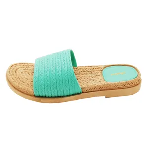 دمپایی زنانه پاپا مدل کنافی رنگ فیروزه ای