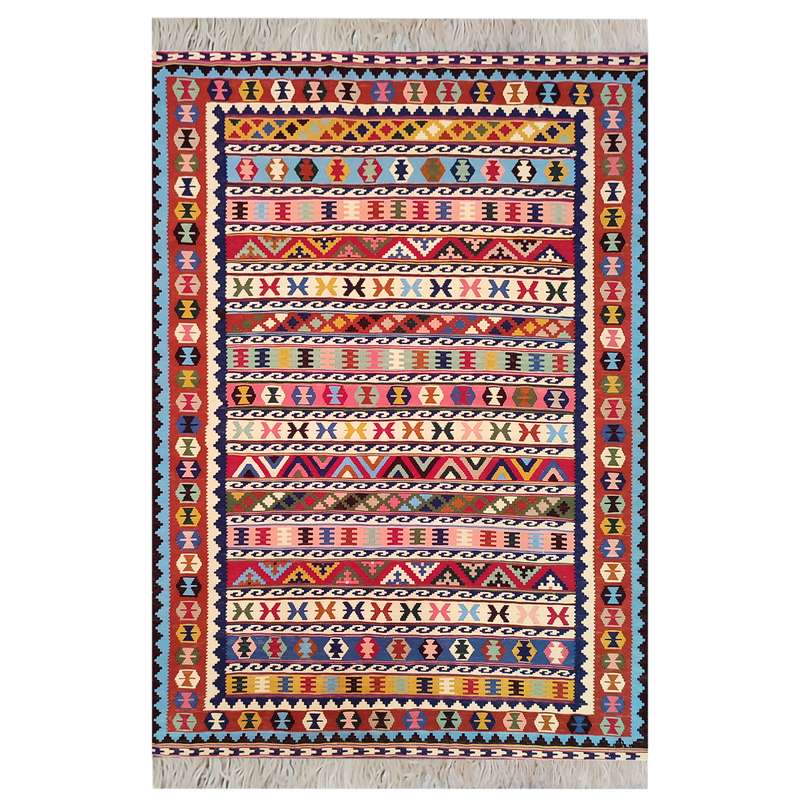 گلیم دستباف یک و نیم متری طرح سوزنی مدل AA