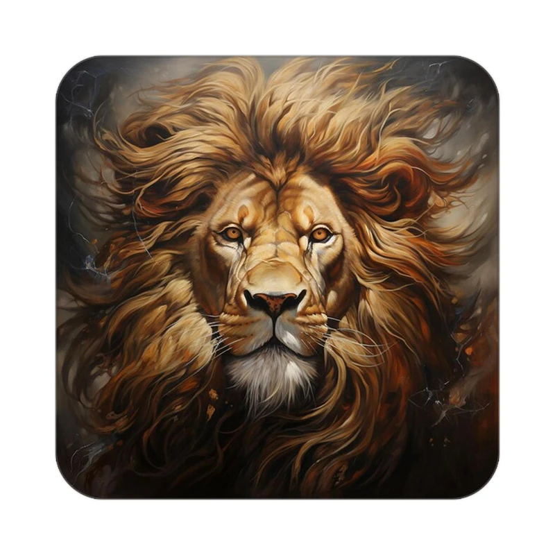 زیر لیوانی کاکتی طرح شیر مدل mp23655