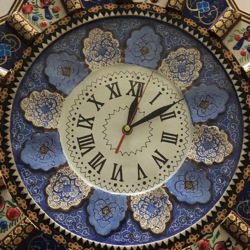 ساعت خاتم کاری طرح گل و مرغ کد DF552