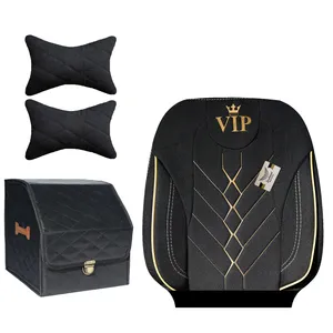 روکش صندلی خودرو سوشیانت مدل vip مناسب برای سمند به همراه پشت گردنی و باکس صندوق