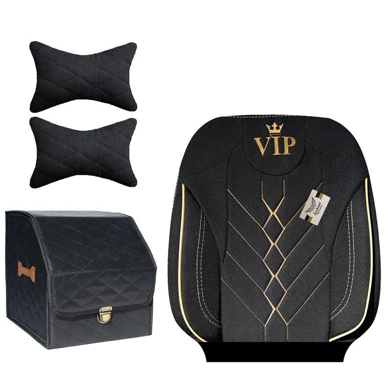 روکش صندلی خودرو سوشیانت مدل vip مناسب برای سمند به همراه پشت گردنی و باکس صندوق