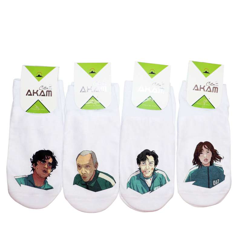 جوراب آکام مدل اسکوییدگیم 2 بسته 4 عددی