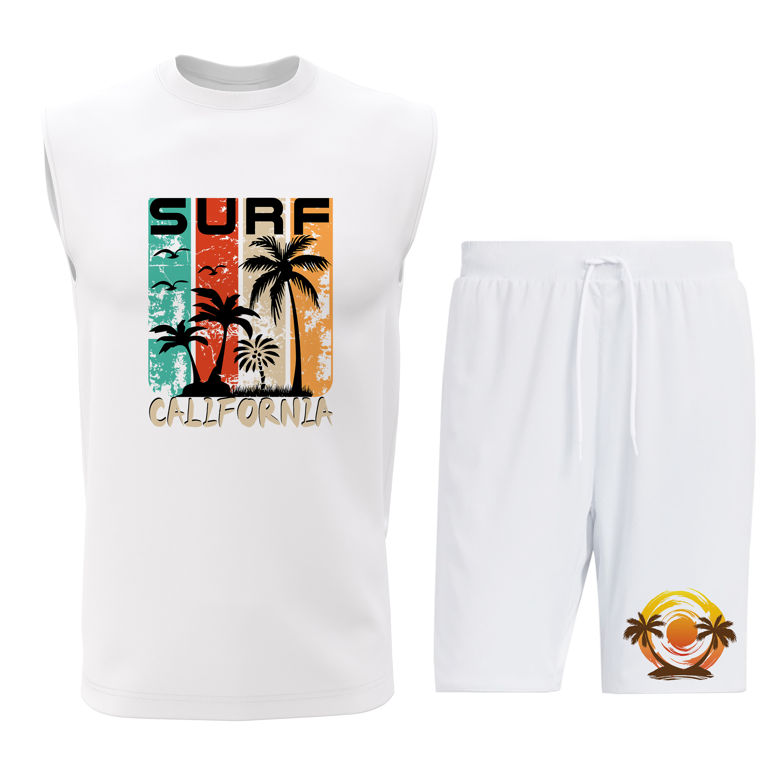 ست تاپ و شلوارک مردانه مدل C082W