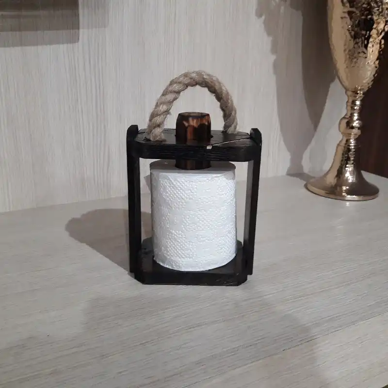 پایه دستمال کاغذی چوبی مدل لتکا کد 001