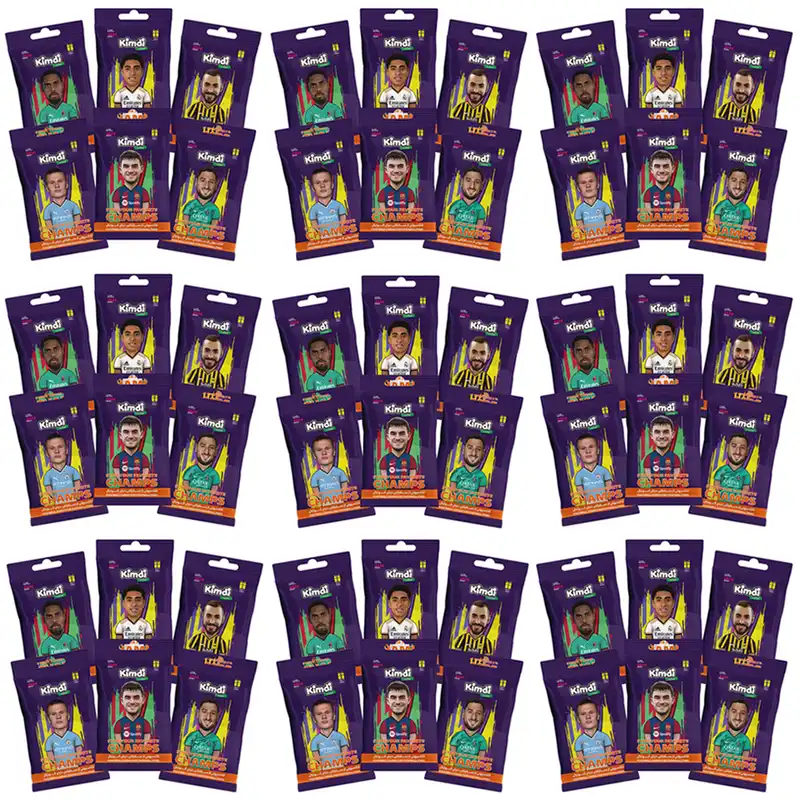 اسباب بازی شانسی کیمدی مدل چمپس فوتبالی بسته 54 عددی