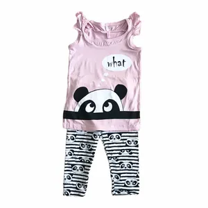 ست تاپ و شلوارک دخترانه مدل Panda Pink