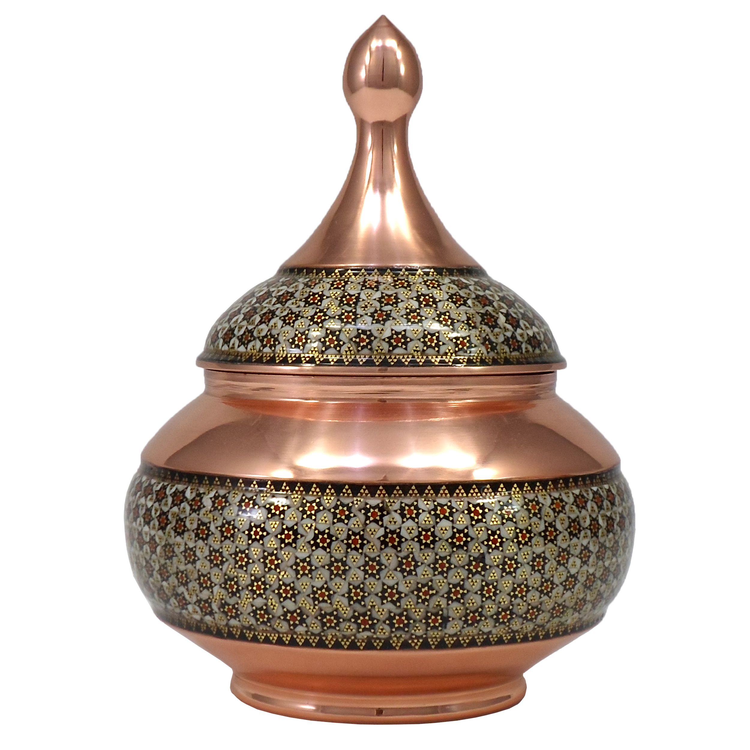 قندان خاتم کاری مسی کد 03