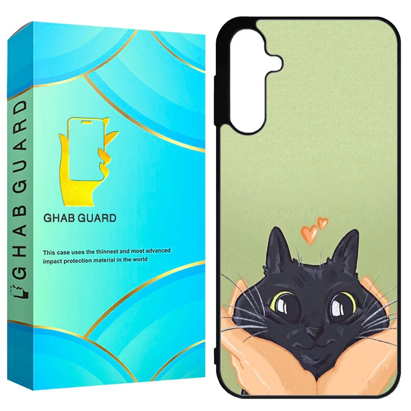 کاور قاب گارد طرح گربه مدل GCHPA55 مناسب برای گوشی موبایل سامسونگ Galaxy A55 5G