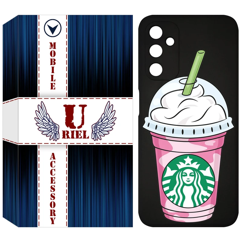 کاور یوریل قاب مدل KSH کد 55 طرح استارباکس مناسب برای گوشی موبایل سامسونگ Galaxy M14