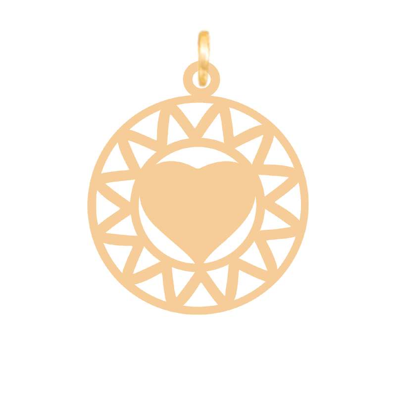 آویز گردنبند طلا 18 عیار زنانه باراد زر مدل قلب BZ208