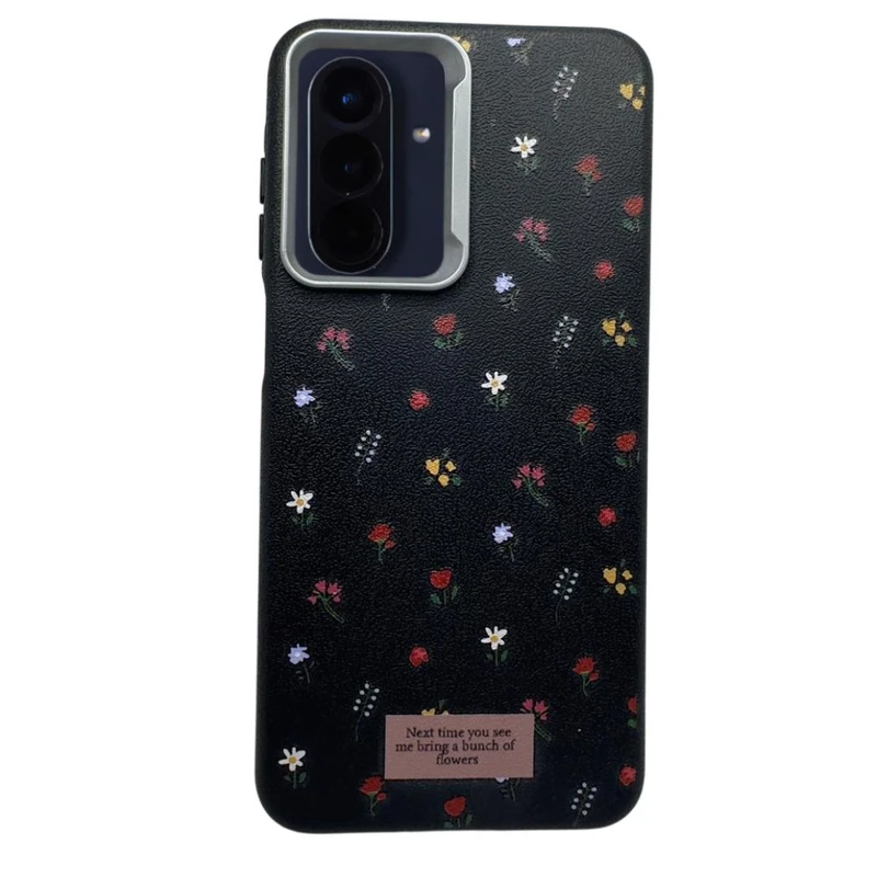 کاور طرح چرمی مدل گل ریز مناسب برای گوشی موبایل سامسونگ Galaxy A56