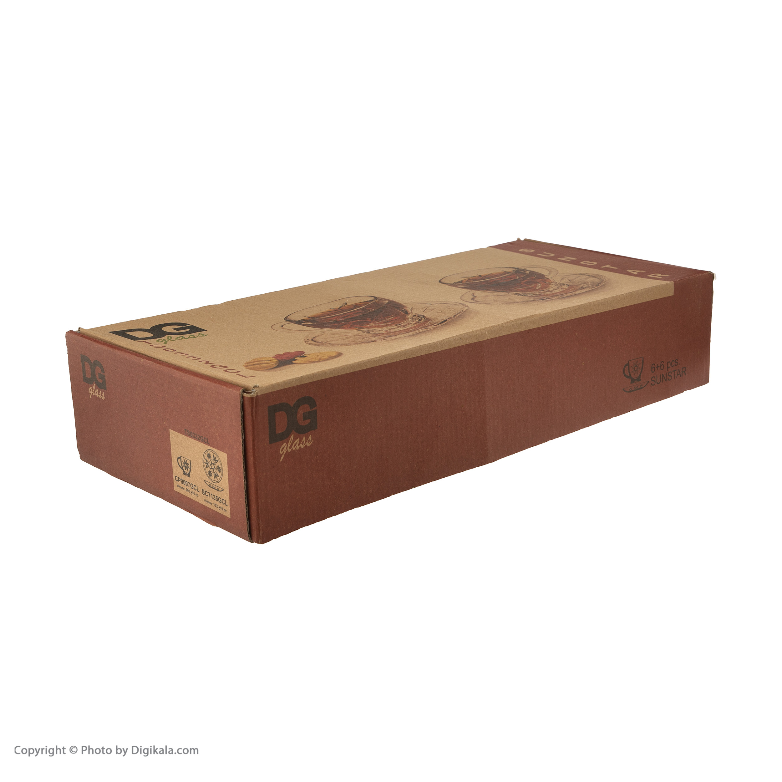 سرویس چای خوری 12 پارچه دی جی گلس مدل Sun Star کد 505218
