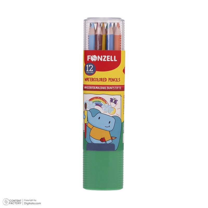 مداد آبرنگی 12 رنگ فونزل مدل kids